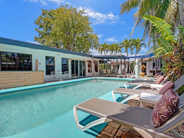 pool featuring a patio