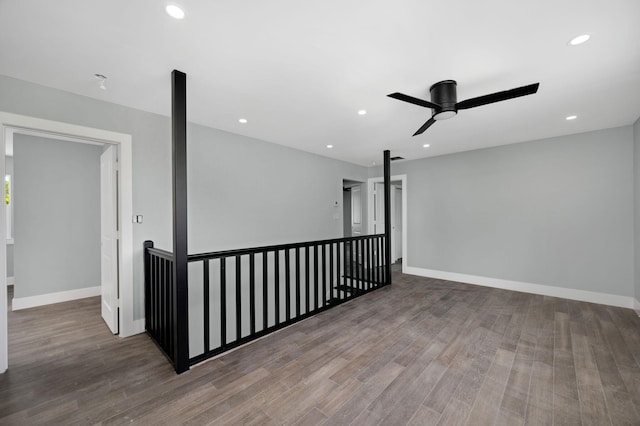 6008 S Citrus Ave, Fort Pierce, FL 34982 - unfurnished room with ceiling fan, wood finished floors, and recessed lighting