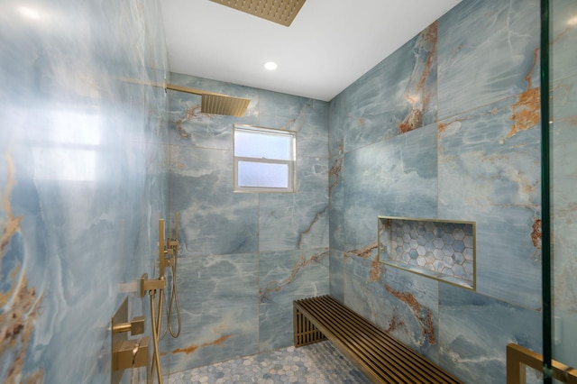 6008 S Citrus Ave, Fort Pierce, FL 34982 - bathroom with tiled shower and recessed lighting
