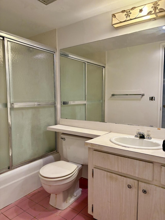 2540 Boundbrook Blvd Unit 110, Palm Springs, FL 33406 - bathroom featuring tile patterned floors, vanity, and enclosed tub / shower combo