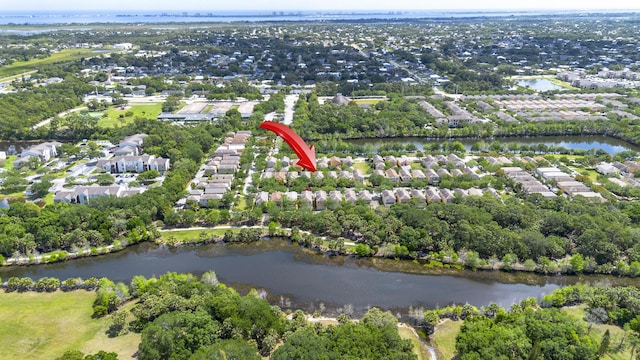 2558 SE Pineland Dr, Port Saint Lucie, FL 34952 - bird's eye view with a water view and a residential view