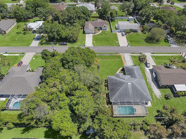 drone / aerial view featuring a residential view
