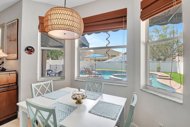 view of dining area