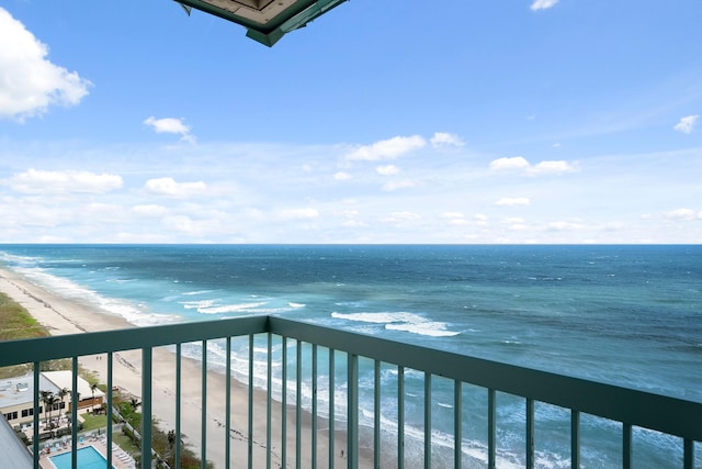 9900 S Ocean Dr Unit 1601, Jensen Beach, FL 34957 - balcony with a beach view and a water view