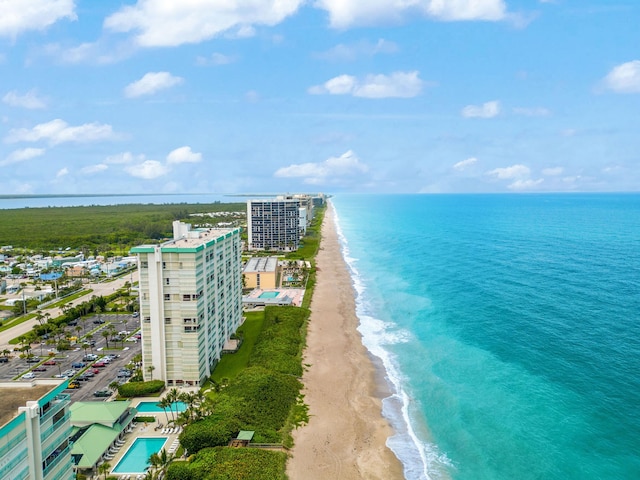 9900 S Ocean Dr Unit 1601, Jensen Beach, FL 34957 - bird's eye view with a beach view and a water view