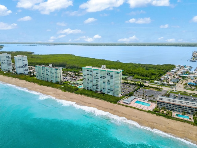 9900 S Ocean Dr Unit 1601, Jensen Beach, FL 34957 - aerial view featuring a beach view and a water view
