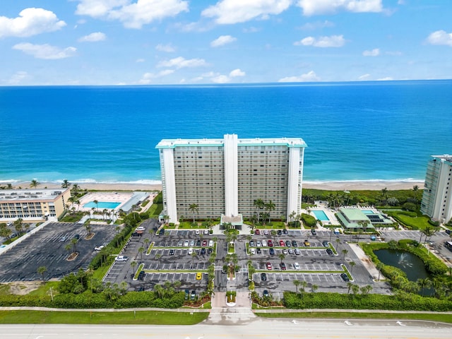 9900 S Ocean Dr Unit 1601, Jensen Beach, FL 34957 - bird's eye view with a view of the beach and a water view