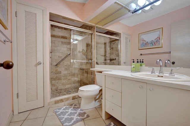 13179 Camero Way, Palm Beach Gardens, FL 33418 - bathroom with vanity, a closet, and a shower stall