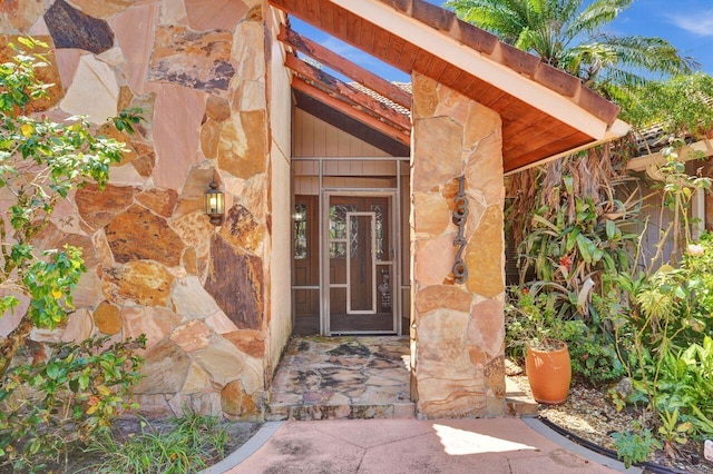 13179 Camero Way, Palm Beach Gardens, FL 33418 - view of exterior entry with stone siding