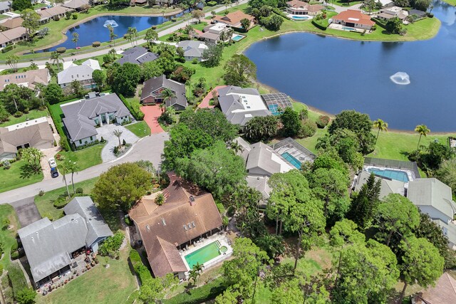 13179 Camero Way, Palm Beach Gardens, FL 33418 - aerial view of property and surrounding area featuring nearby suburban area, a nearby body of water, and a pool area