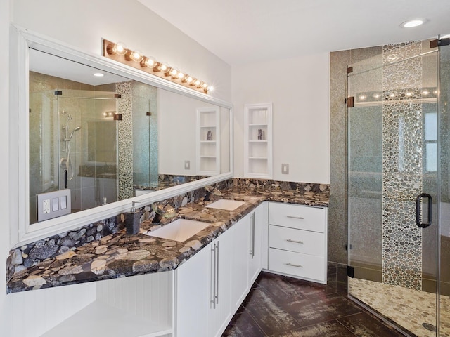 17411 N 40th Run, Loxahatchee, FL 33470 - bathroom with a stall shower and vanity