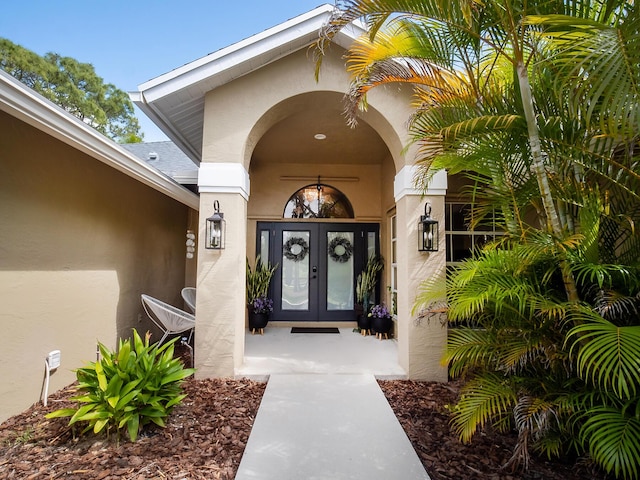 17411 N 40th Run, Loxahatchee, FL 33470 - entrance to property featuring stucco siding and french doors