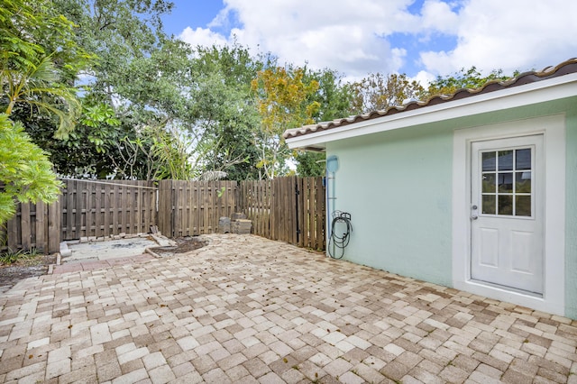 view of patio / terrace with fence