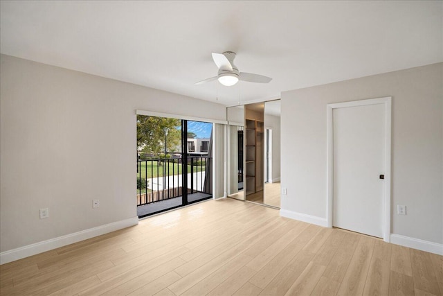 6201 62nd Way, West Palm Beach, FL 33409 - spare room with ceiling fan, light wood-style flooring, and baseboards