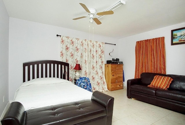 120 Banyan Dr, Port Saint Lucie, FL 34952 - tiled bedroom featuring a ceiling fan