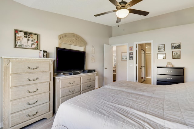 bedroom with ceiling fan