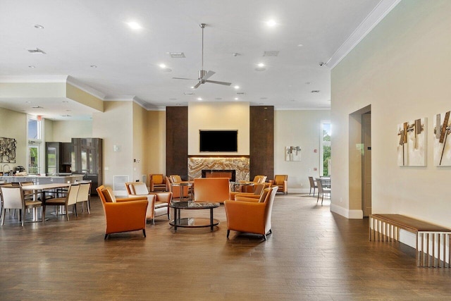 21281 Waycross Dr, Boca Raton, FL 33428 - common area with ornamental molding and recessed lighting