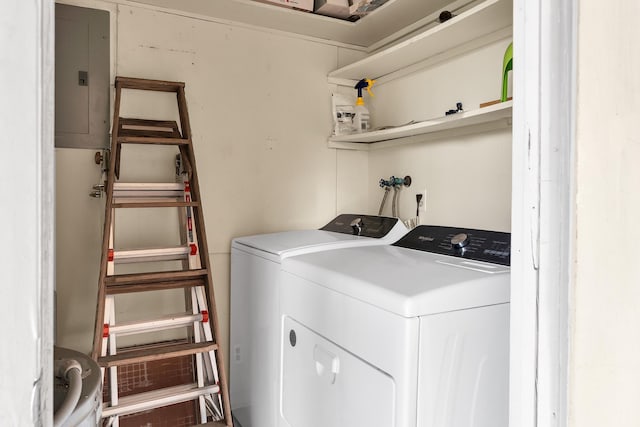 155 Mockingbird Ln, Delray Beach, FL 33445 - laundry area with laundry area, washing machine and dryer, and electric panel