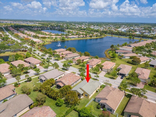 9961 SW Glenbrook Dr, Port Saint Lucie, FL 34987 - aerial view with a residential view and a water view