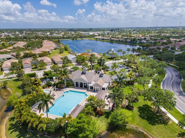 9961 SW Glenbrook Dr, Port Saint Lucie, FL 34987 - birds eye view of property featuring a water view and a residential view