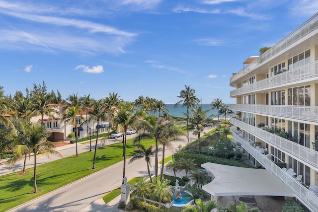 view of home's community featuring a water view