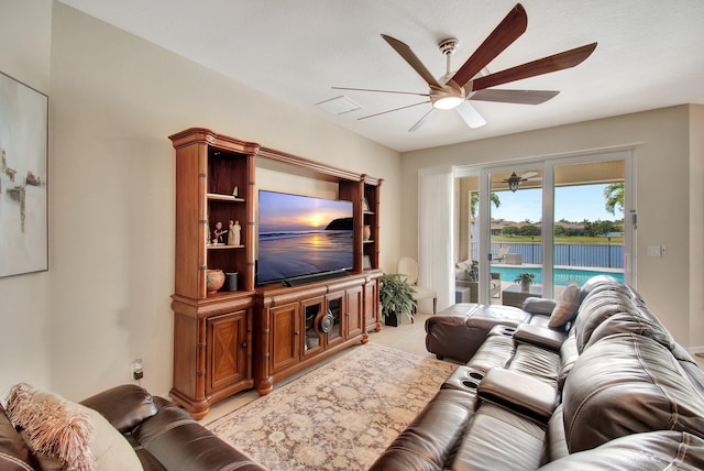 7147 Prudencia Dr, Lake Worth, FL 33463 - living room with a ceiling fan