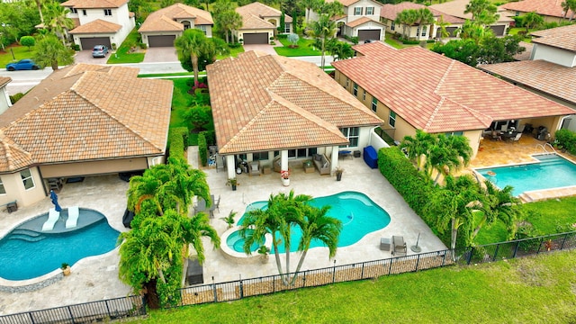 7147 Prudencia Dr, Lake Worth, FL 33463 - view of swimming pool with a fenced backyard, a residential view, and a patio area