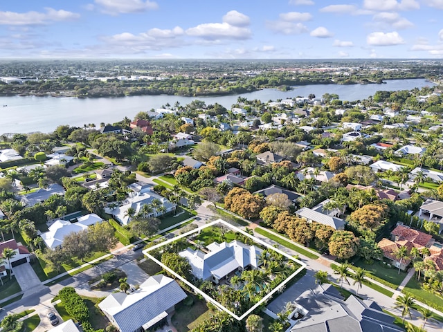 1125 NW 5th Ave, Delray Beach, FL 33444 - drone / aerial view featuring a water view and a residential view