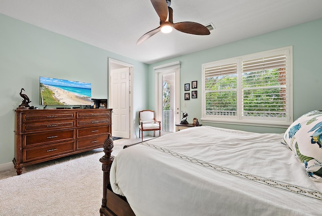 5264 Cambridge Ct, Palm Beach Gardens, FL 33418 - bedroom with carpet flooring, ceiling fan, and baseboards