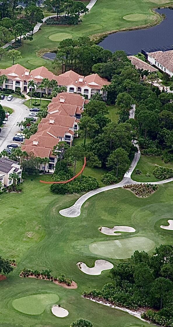 9851 Perfect Dr Unit 151, Port Saint Lucie, FL 34986 - aerial view of property's location with a golf course and a large body of water
