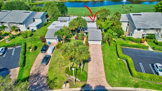 45 Eastgate Dr Unit B, Boynton Beach, FL 33436 - drone / aerial view with a residential view, view of golf course, and a water view