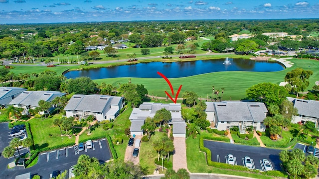 45 Eastgate Dr Unit B, Boynton Beach, FL 33436 - aerial view featuring a water view, golf course view, and a residential view