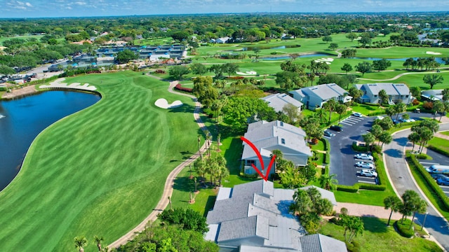45 Eastgate Dr Unit B, Boynton Beach, FL 33436 - bird's eye view featuring a water view, golf course view, and a residential view