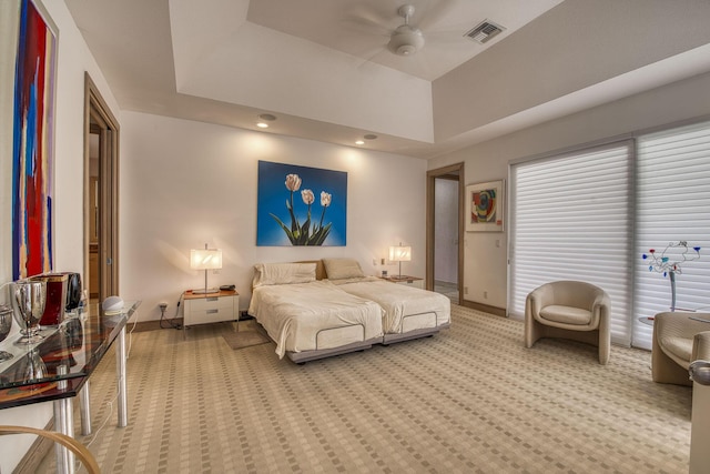 1440 Breakers W Blvd, West Palm Beach, FL 33411 - bedroom with light carpet, baseboards, and recessed lighting