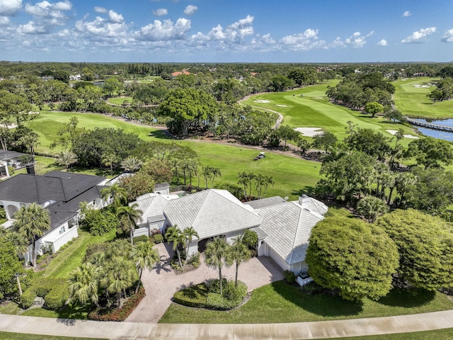 1440 Breakers W Blvd, West Palm Beach, FL 33411 - aerial perspective of suburban area with a golf club, a tree filled landscape, and a nearby body of water