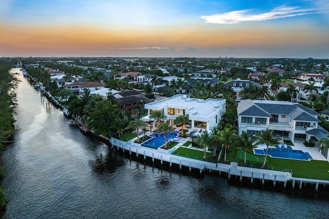 372 E Alexander Palm Rd, Boca Raton, FL 33432 - birds eye view of property featuring a water view and a residential view