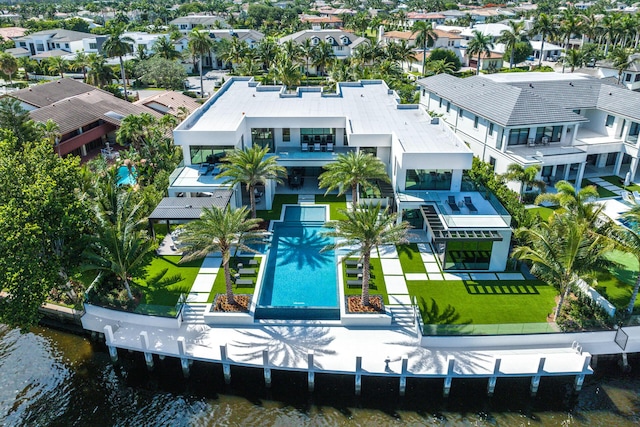 372 E Alexander Palm Rd, Boca Raton, FL 33432 - bird's eye view with a water view and a residential view
