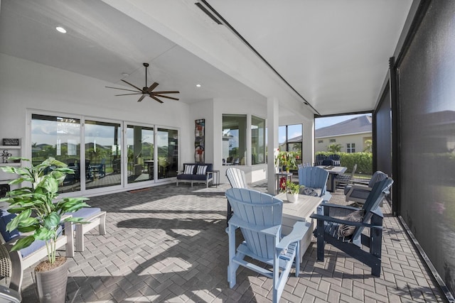 4673 Estates Cir, Westlake, FL 33470 - view of patio / terrace with ceiling fan