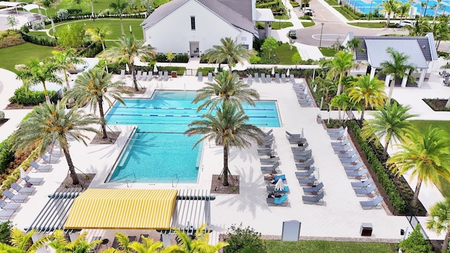 4673 Estates Cir, Westlake, FL 33470 - aerial view of a pool