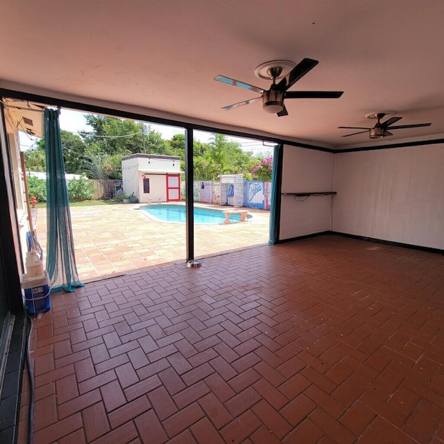2379 Carambola Rd, West Palm Beach, FL 33406 - view of swimming pool with ceiling fan