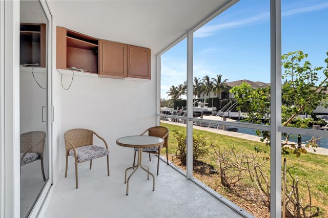 view of sunroom