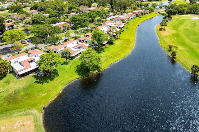 21481 Cypress Hammock Dr Unit 31B, Boca Raton, FL 33428 - bird's eye view with a water view, golf course view, and a residential view