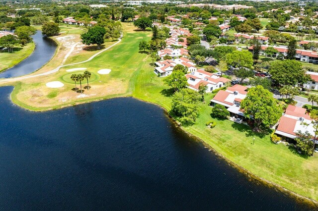 21481 Cypress Hammock Dr Unit 31B, Boca Raton, FL 33428 - drone / aerial view with a residential view, a water view, and golf course view