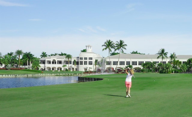 10839 Royal Devon Way, Lake Worth, FL 33449 - view of property's community featuring a water view, view of golf course, and a yard
