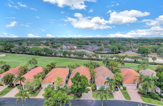 drone / aerial view of a local golf course