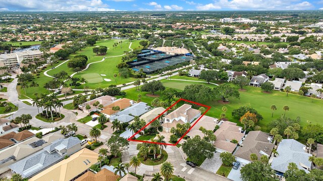 17065 Bay St, Jupiter, FL 33477 - drone / aerial view featuring view of golf course and a residential view