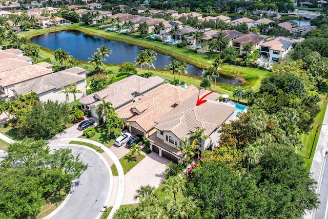 16491 Gateway Bridge Dr, Delray Beach, FL 33446 - aerial overview of property's location featuring nearby suburban area and a nearby body of water