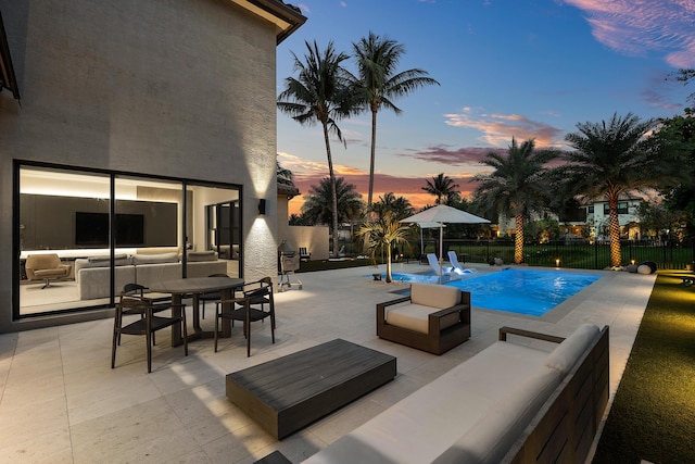 16491 Gateway Bridge Dr, Delray Beach, FL 33446 - view of pool featuring an outdoor living space and a patio area
