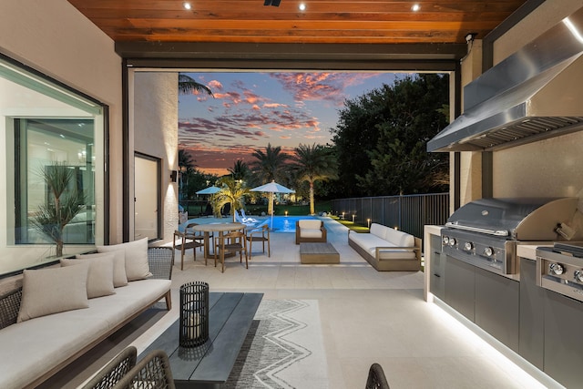 16491 Gateway Bridge Dr, Delray Beach, FL 33446 - view of patio featuring an outdoor hangout area and outdoor dining space