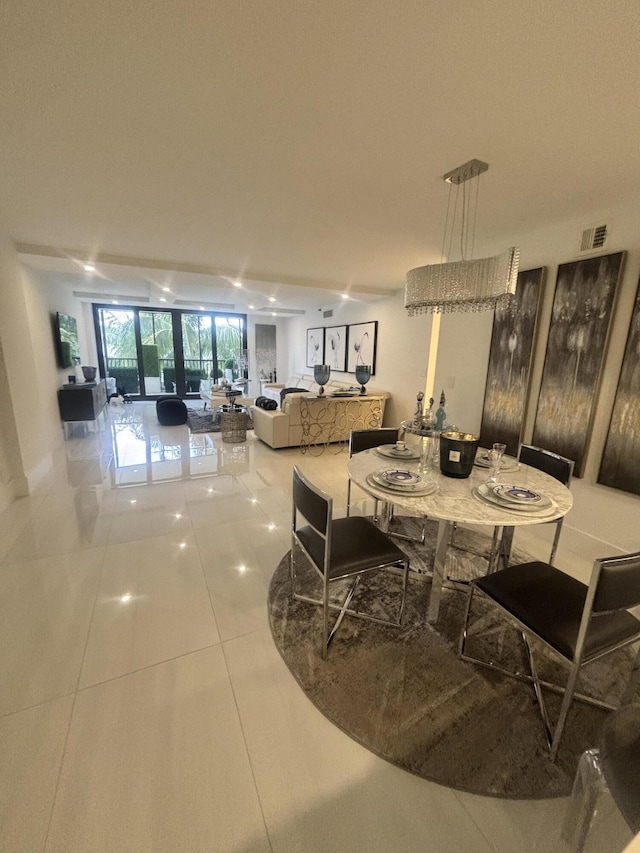 3400 S Ocean Blvd Unit 3H, Highland Beach, FL 33487 - dining room with tile patterned floors